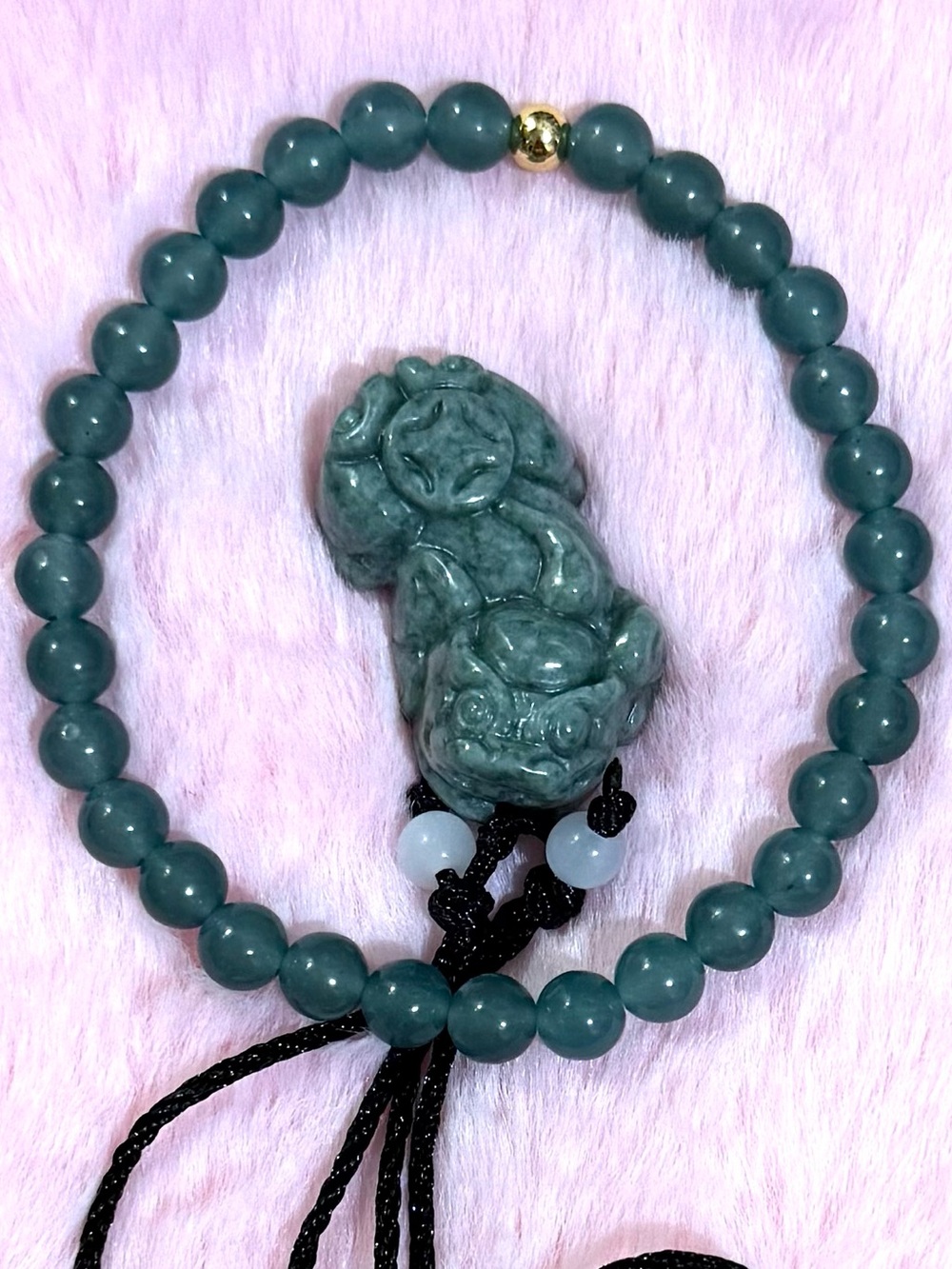2 Certified Grade A Burma Green Jade Dragon Necklace & Bracelet
